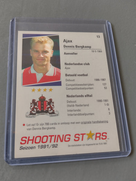 1991-92 Shooting Stars Dennis Bergkamp #13 Rookie Card