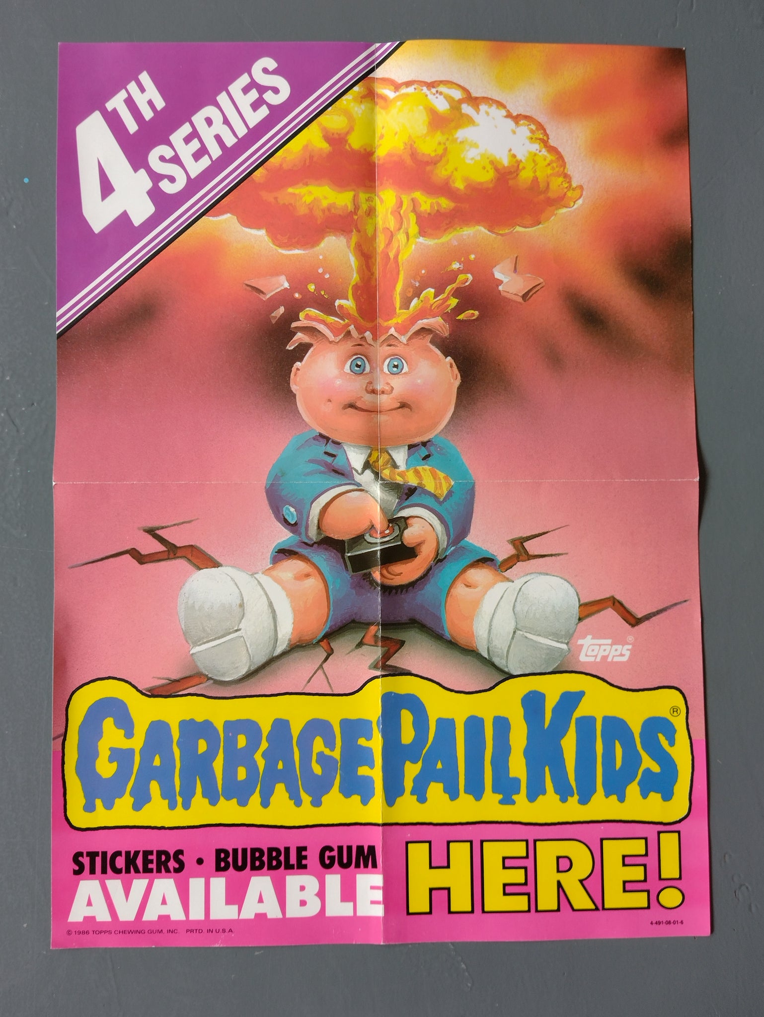 Garbage Pail Kids Original Series 4 (Adam Bomb) Box Promo Poster