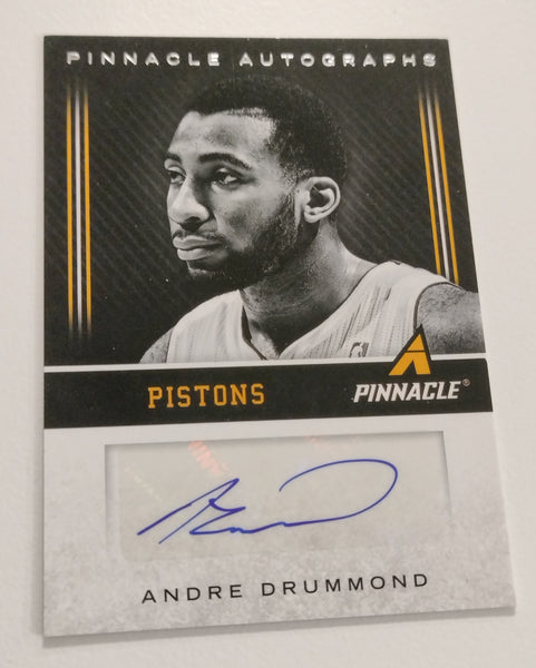 2013-14 Panini Pinnacle Basketball Andre Drummond #8 Autograph Card