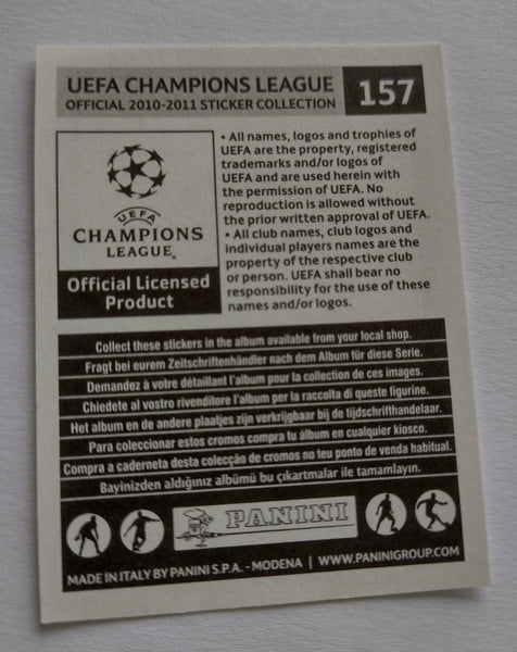 2010-2011 UEFA Champions League Wayne Rooney #157 Sticker