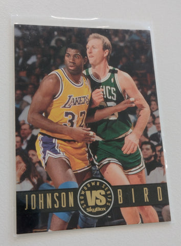 1994 Skybox Basketball Showdown Series Johnson vs Bird #SS12 Trading Card