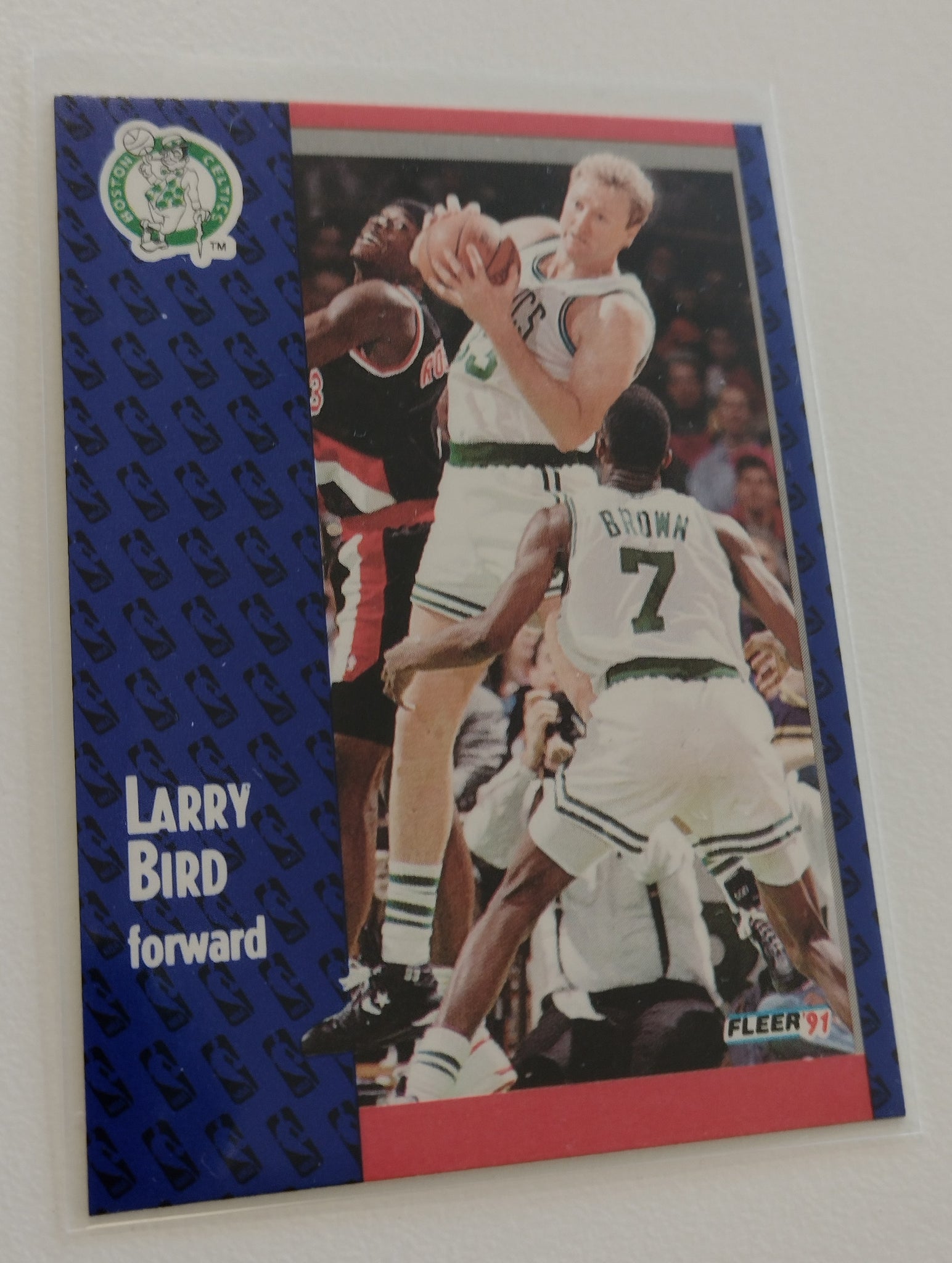 1991-92 Fleer Basketball Larry Bird #8 Trading Card