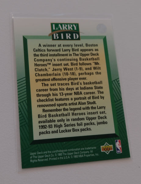 1992-93 Upper Deck Basketball Heroes Larry Bird Title Card