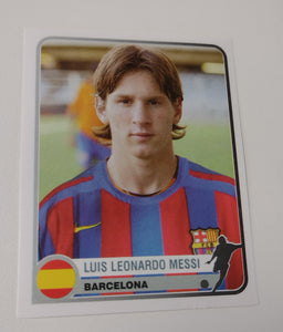 Messi Rookie Panini Sticker 2005 Panini Champions of Europe Lionel Messi #74 Rookie Sticker ...