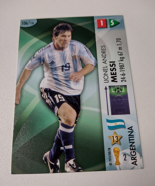 Panini Goaaal! 2006 FIFA World Cup #106 Lionel Messi Rookie Trading Card