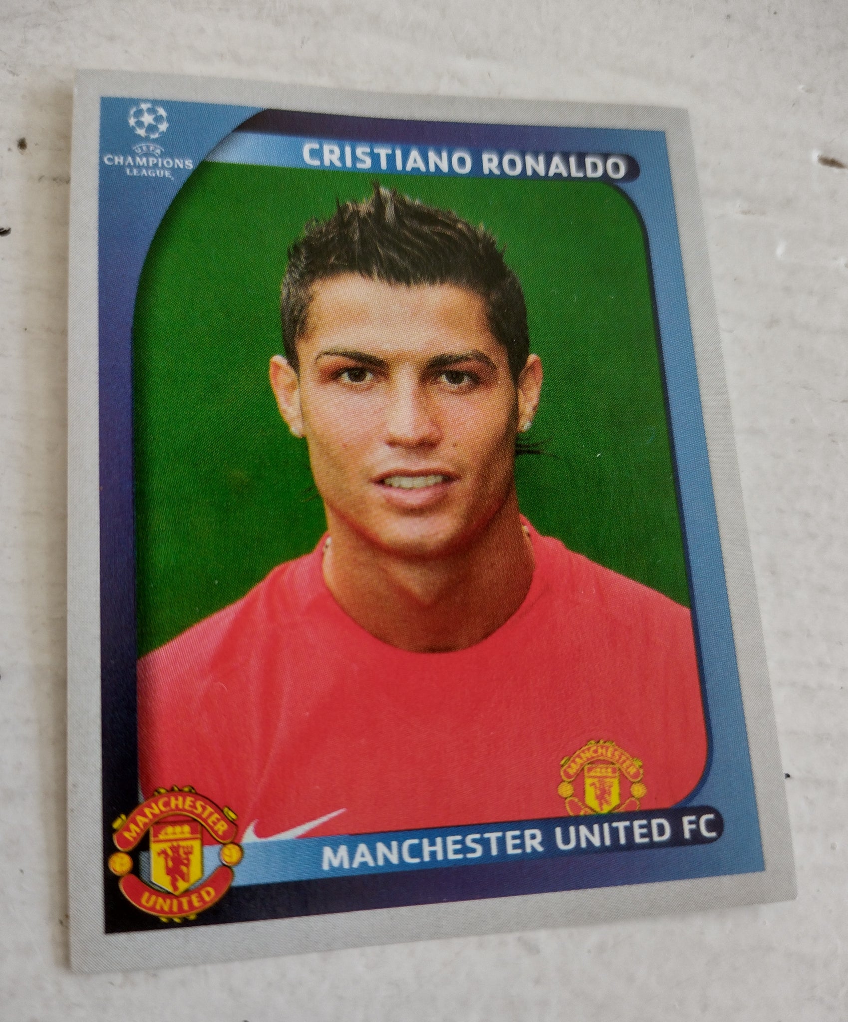 2008-2009 UEFA Champions League Cristiano Ronaldo #23 Sticker