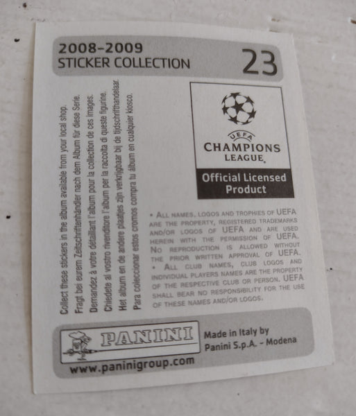 2008-2009 UEFA Champions League Cristiano Ronaldo #23 Sticker