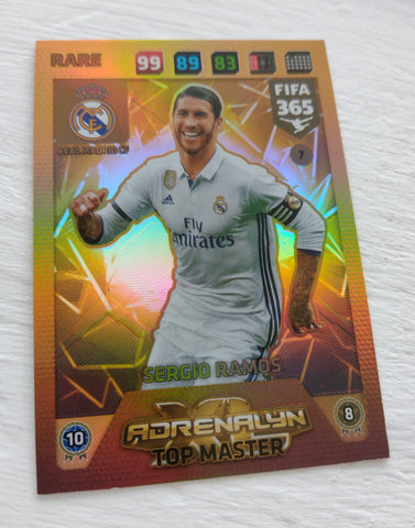 2018 Panini Adrenalyn FIFA 365 Sergio Ramos Top Master #7 Trading Card