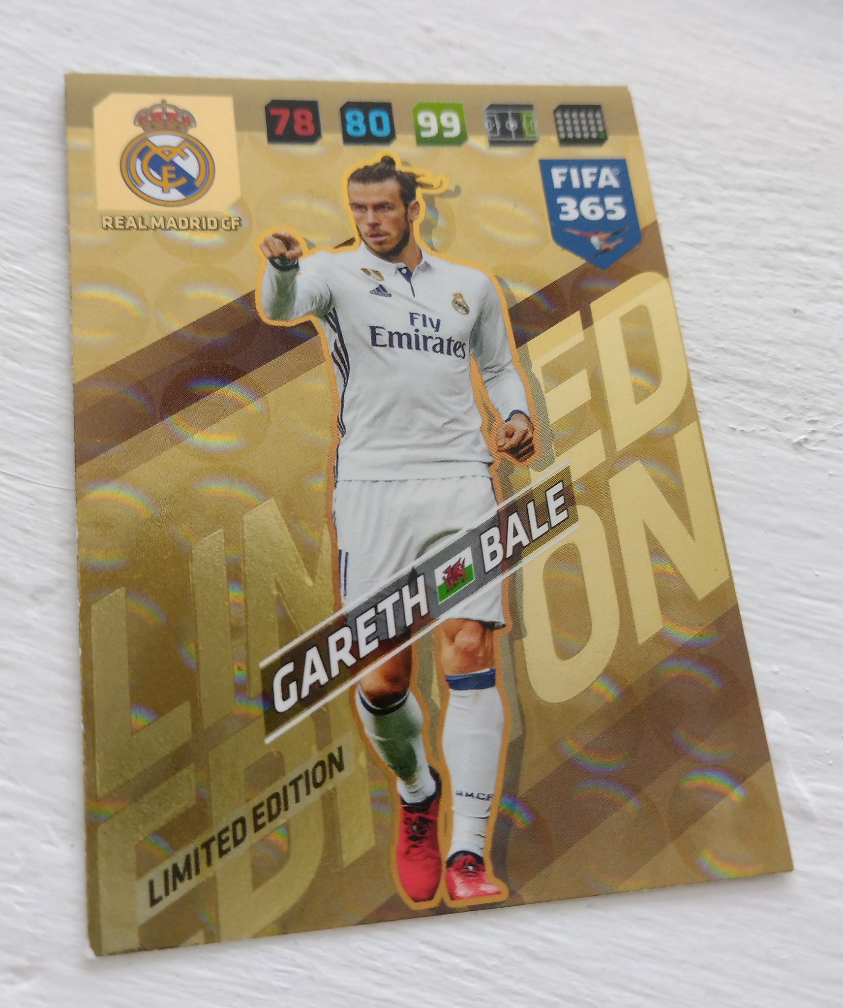 2017-18 Panini Adrenalyn FIFA 365 Gareth Bale Limited Edition Trading Card