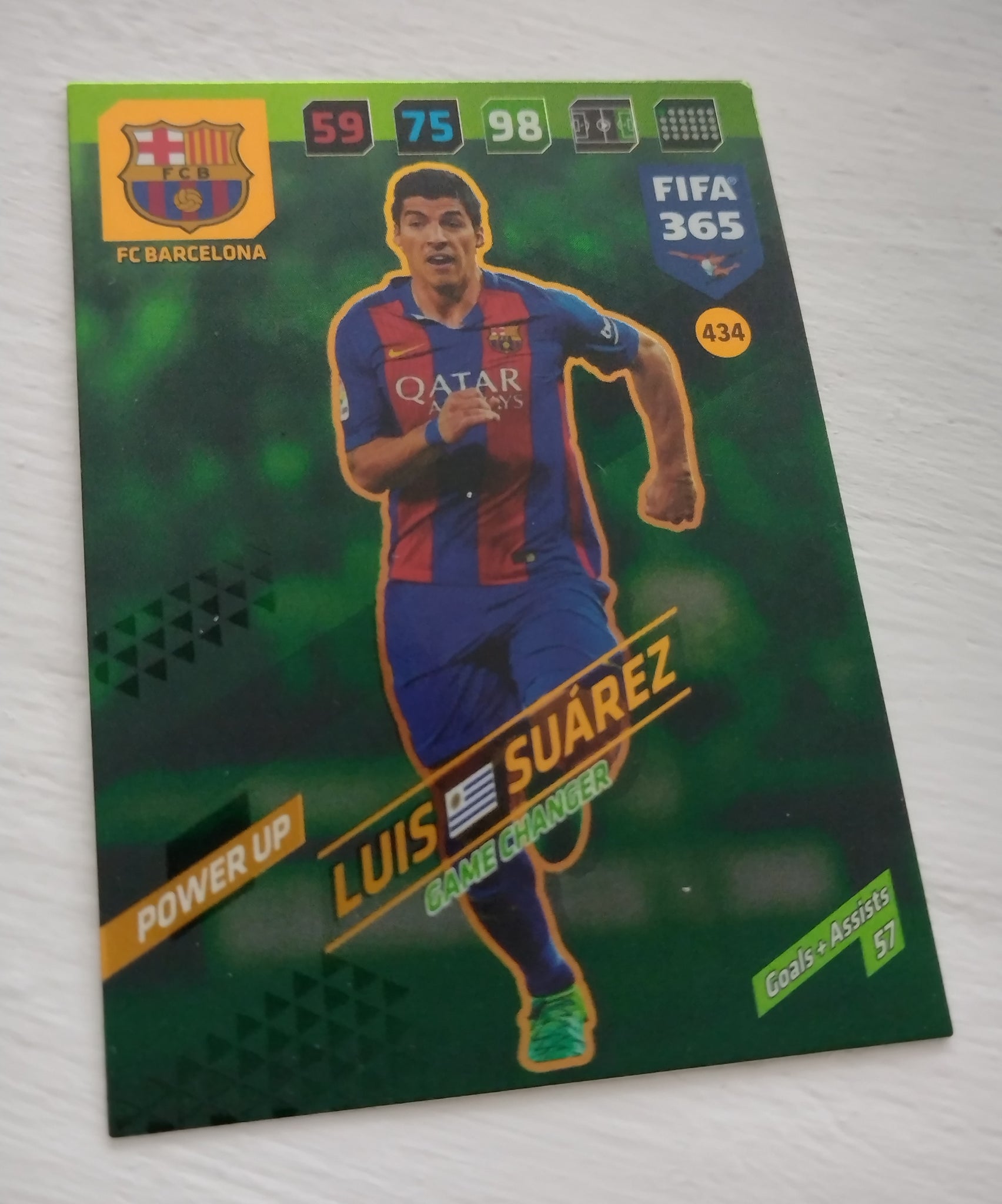 2017-2018 Panini Adrenalyn FIFA 365 Luis Suarez #434 Trading Card
