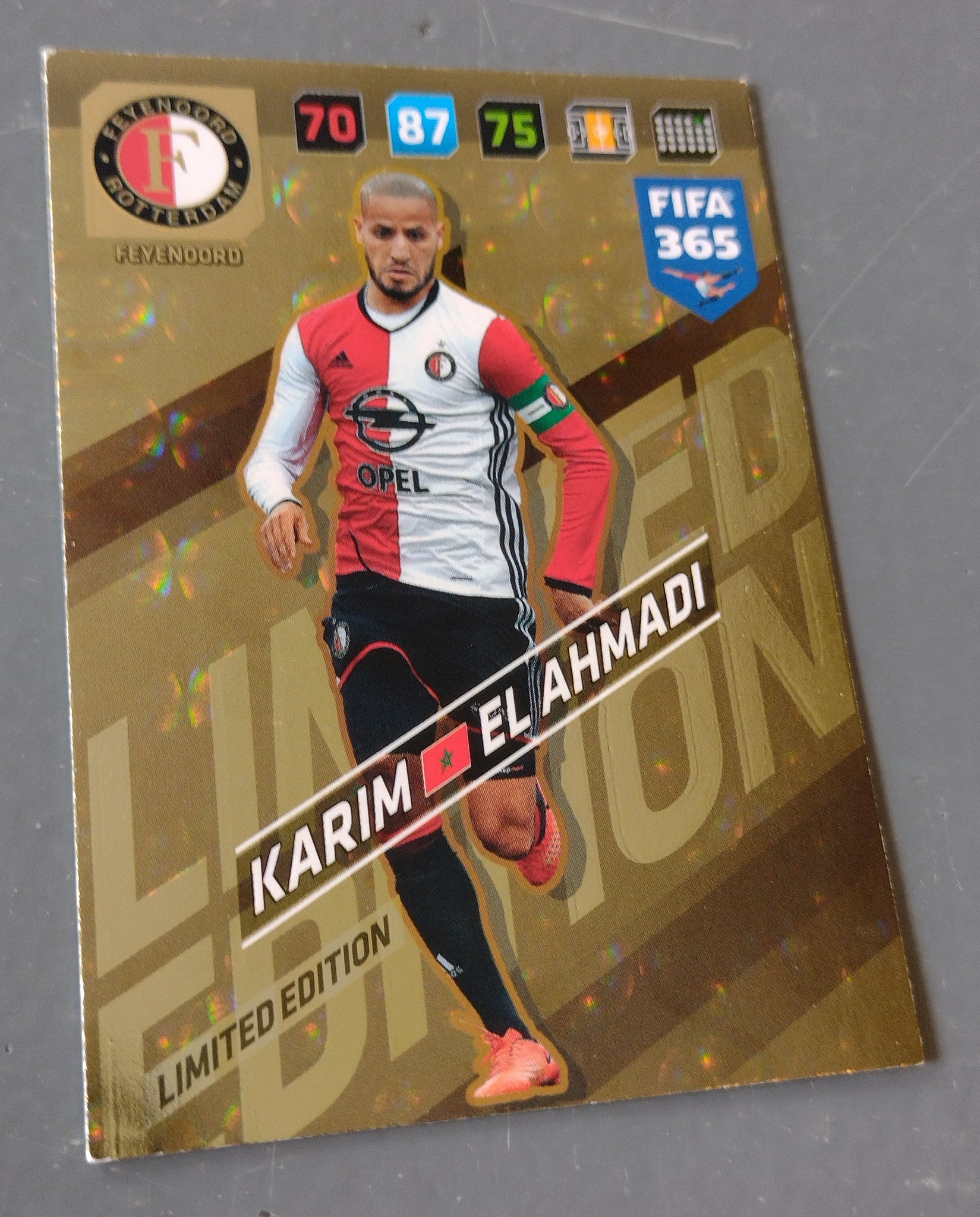 2017-18 Panini Adrenalyn FIFA 365 Karim El Ahmadi Limited Edition Trading Card