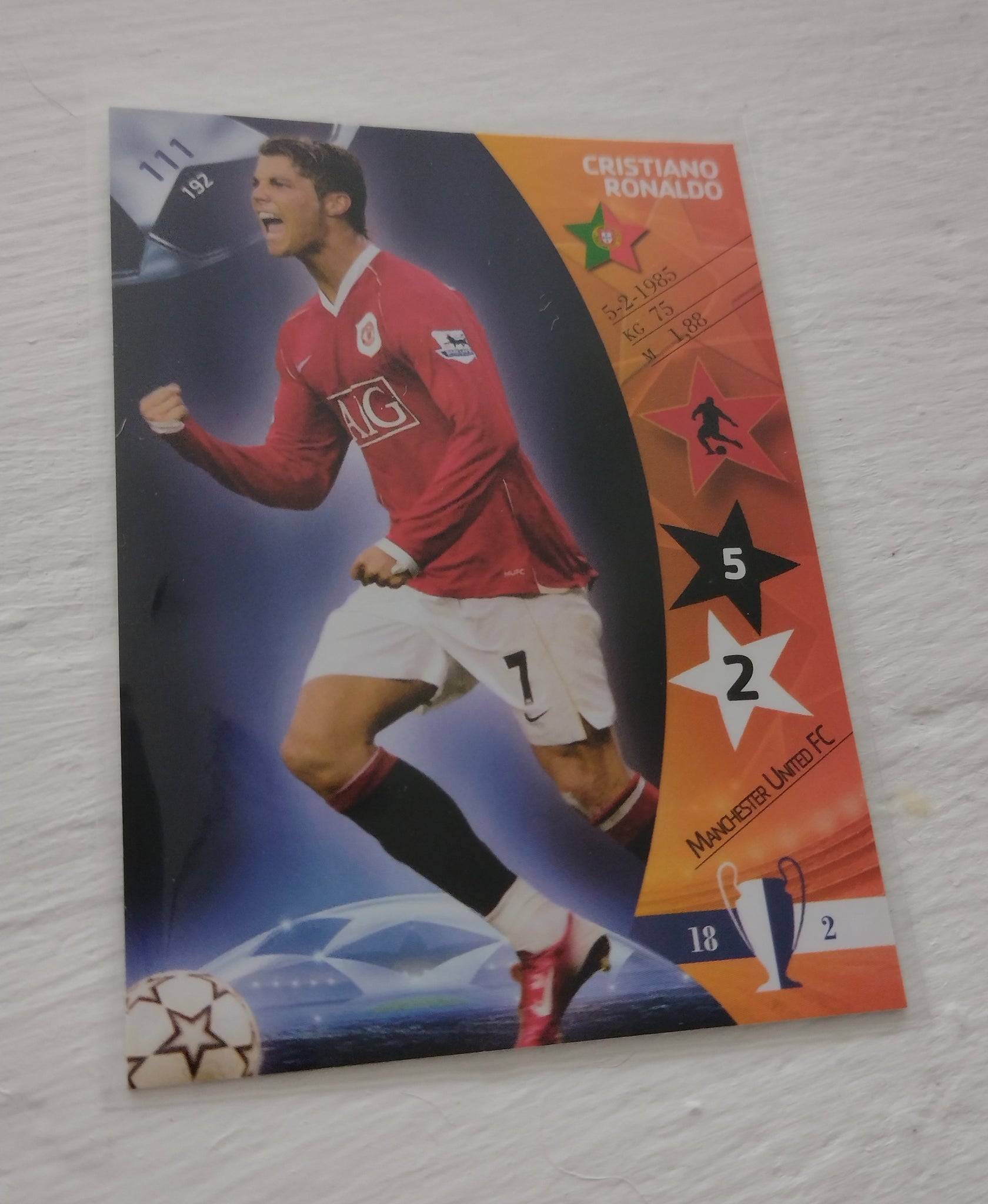 2007 Panini UEFA Champions League Cristiano Ronaldo #111 Trading Card