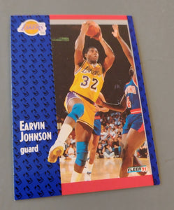 1991 Fleer Basketball Magic Johnson #100 Trading Card