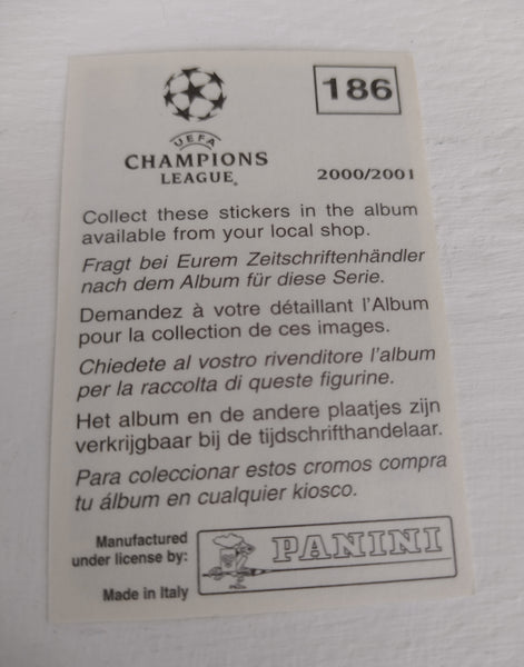 2000-2001 UEFA Champions League Zinedine Zidane #186 Sticker