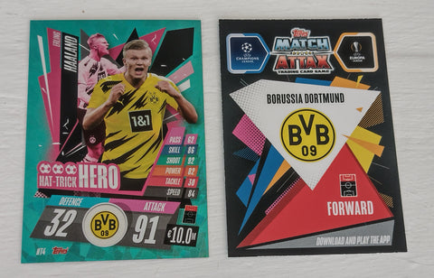 2020-21 Topps Match Attax Champions League Erling Haaland Hat-Trick Hero #HT4 Trading Card