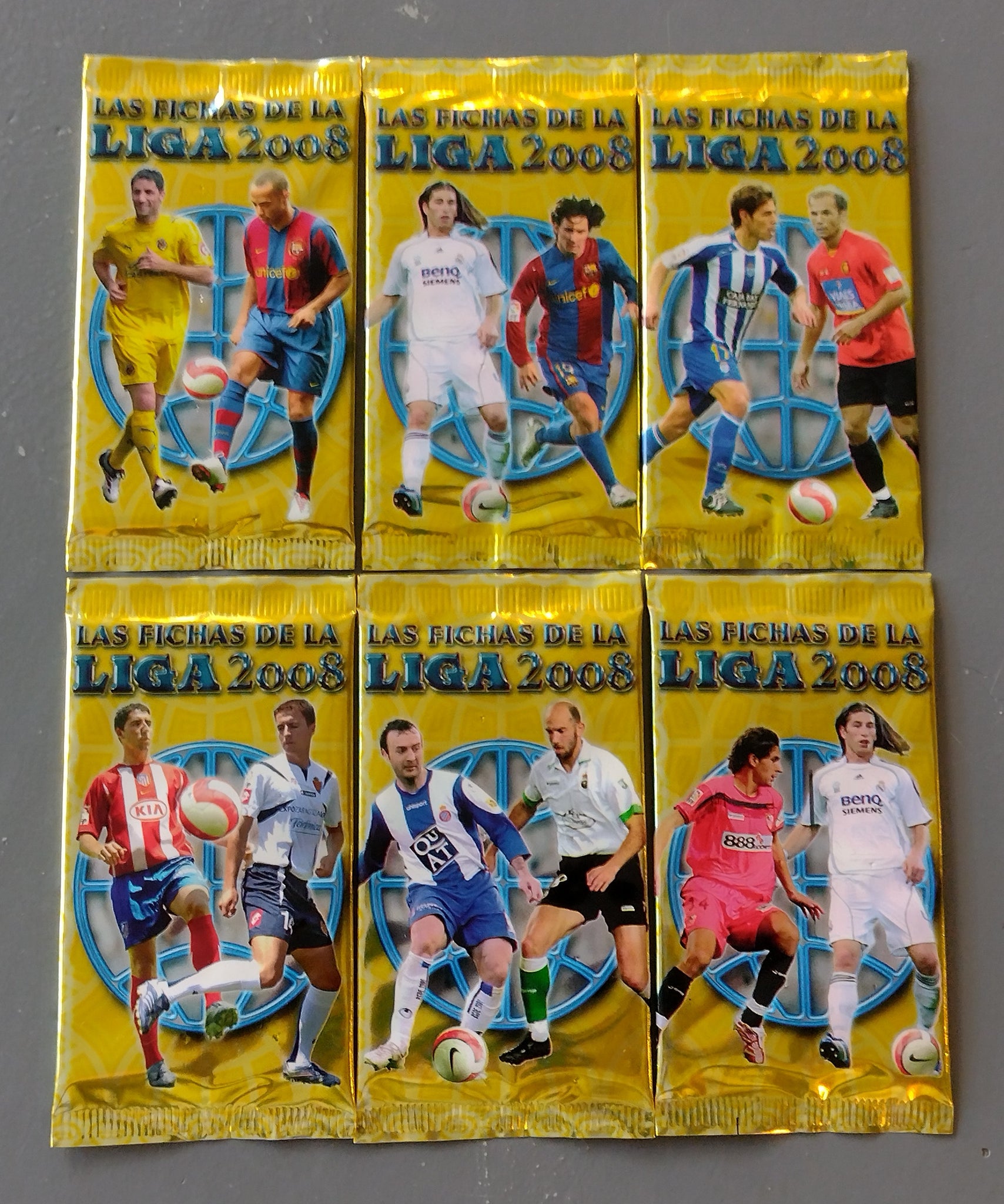 Las Fichas de La Liga 2008 Mundi Cromo (6) Sealed Packs Variation Set