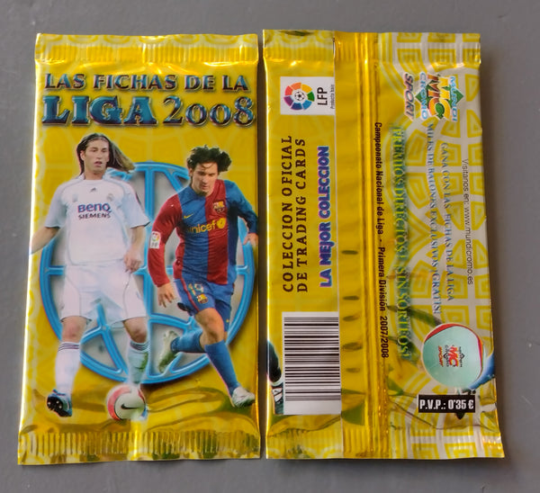 2008 Mundicromo Las Fichas de La Liga (1) Sealed Trading Card Pack