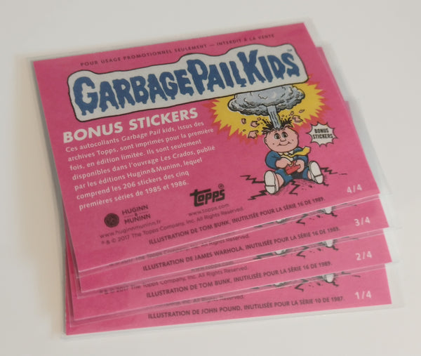 Garbage Pail Kids Book Promo Trading Card Set (France)