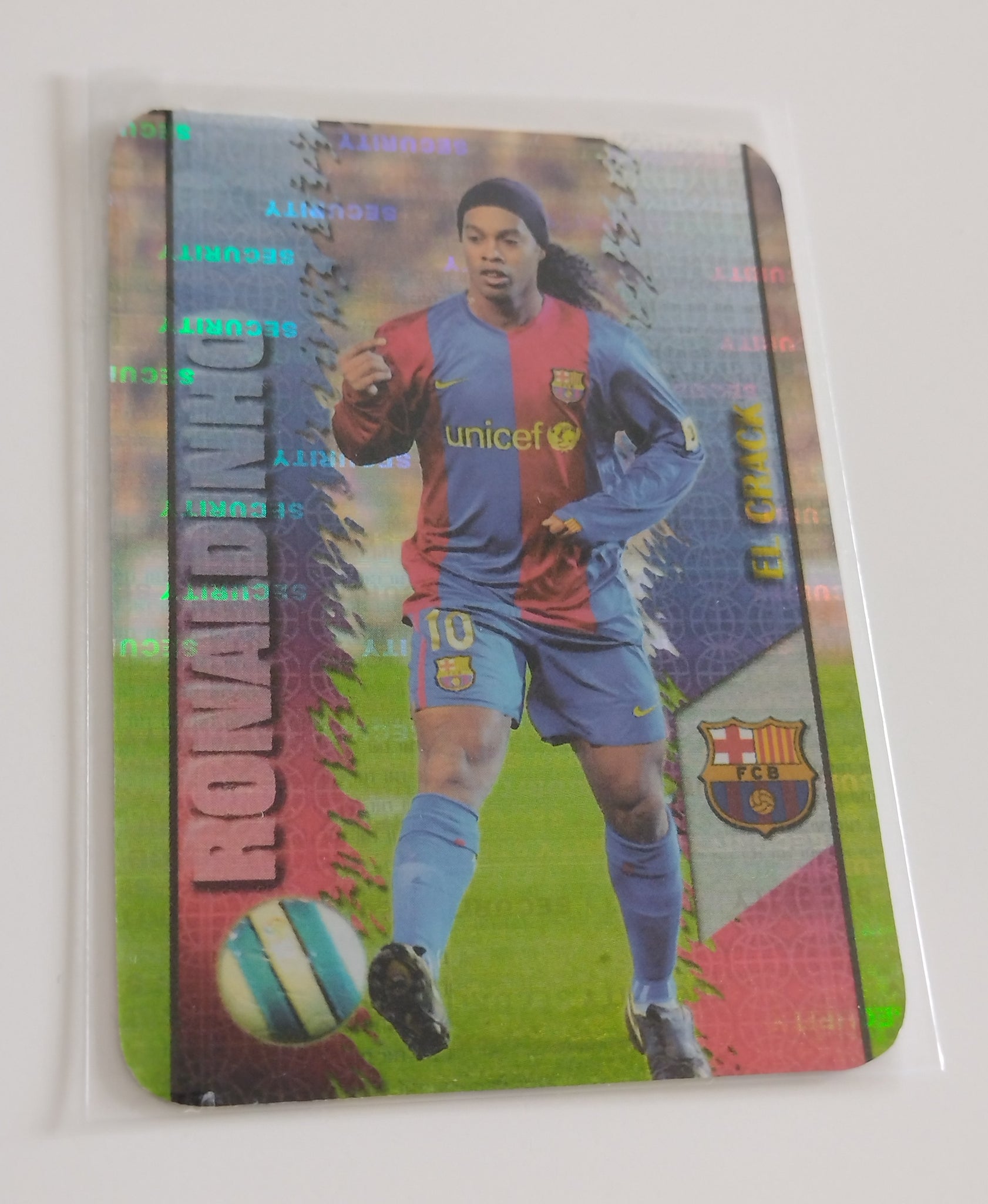 2008 Las Fichas de La Liga Mundicromo Ronaldinho #53 Refractor Trading Card