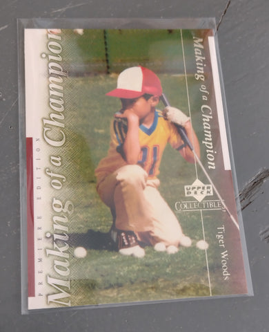 2001 Upper Deck Tiger Woods #TWC1 Rookie Card