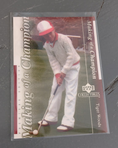 2001 Upper Deck Tiger Woods #TWC3 Rookie Card