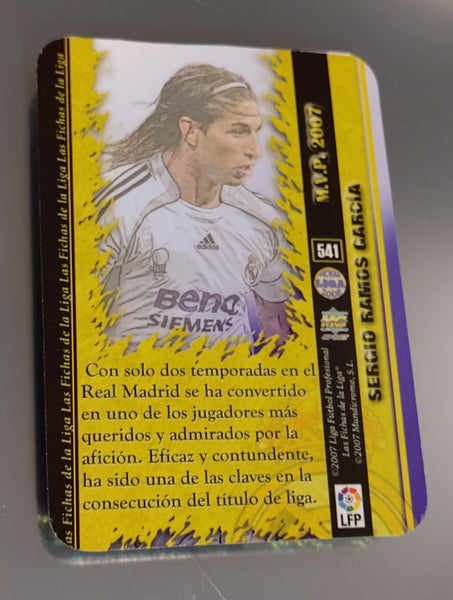 2008 Las Fichas de La Liga Mundicromo Sergio Ramos #541 Refractor Trading Card