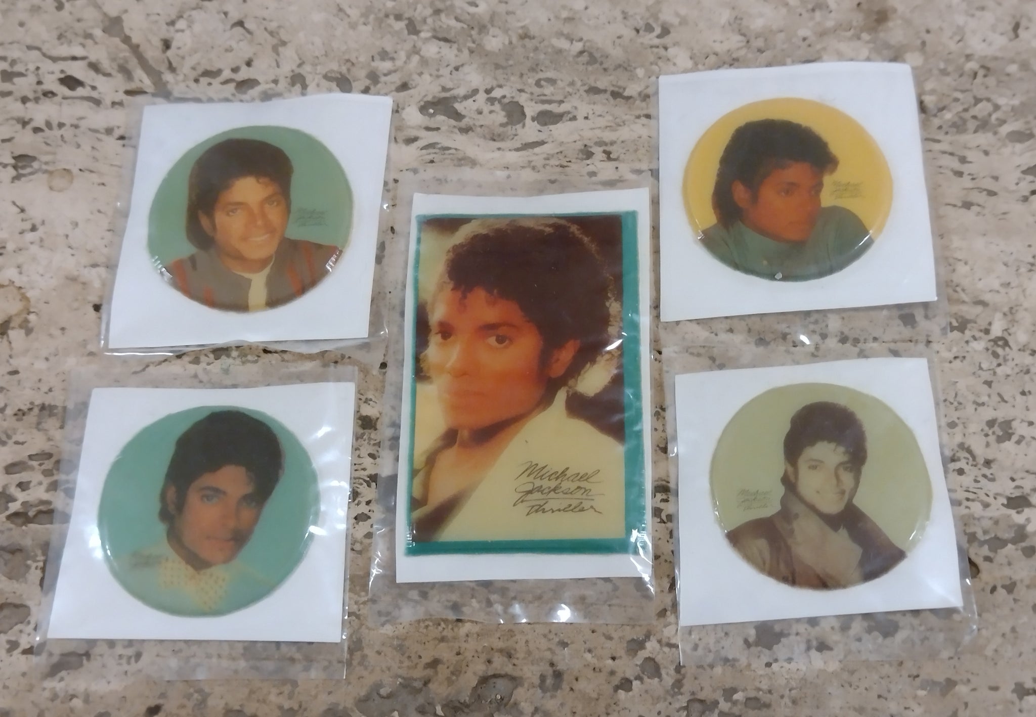 (5) Michael Jackson Vintage Puffy Stickers