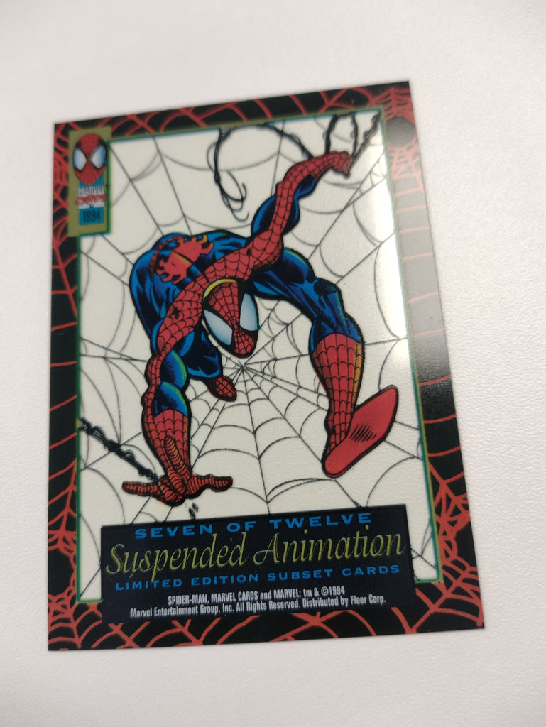 1994 Fleer Marvel Spider-Man Suspended Animation Insert Trading Card S – Rotterdam Comics