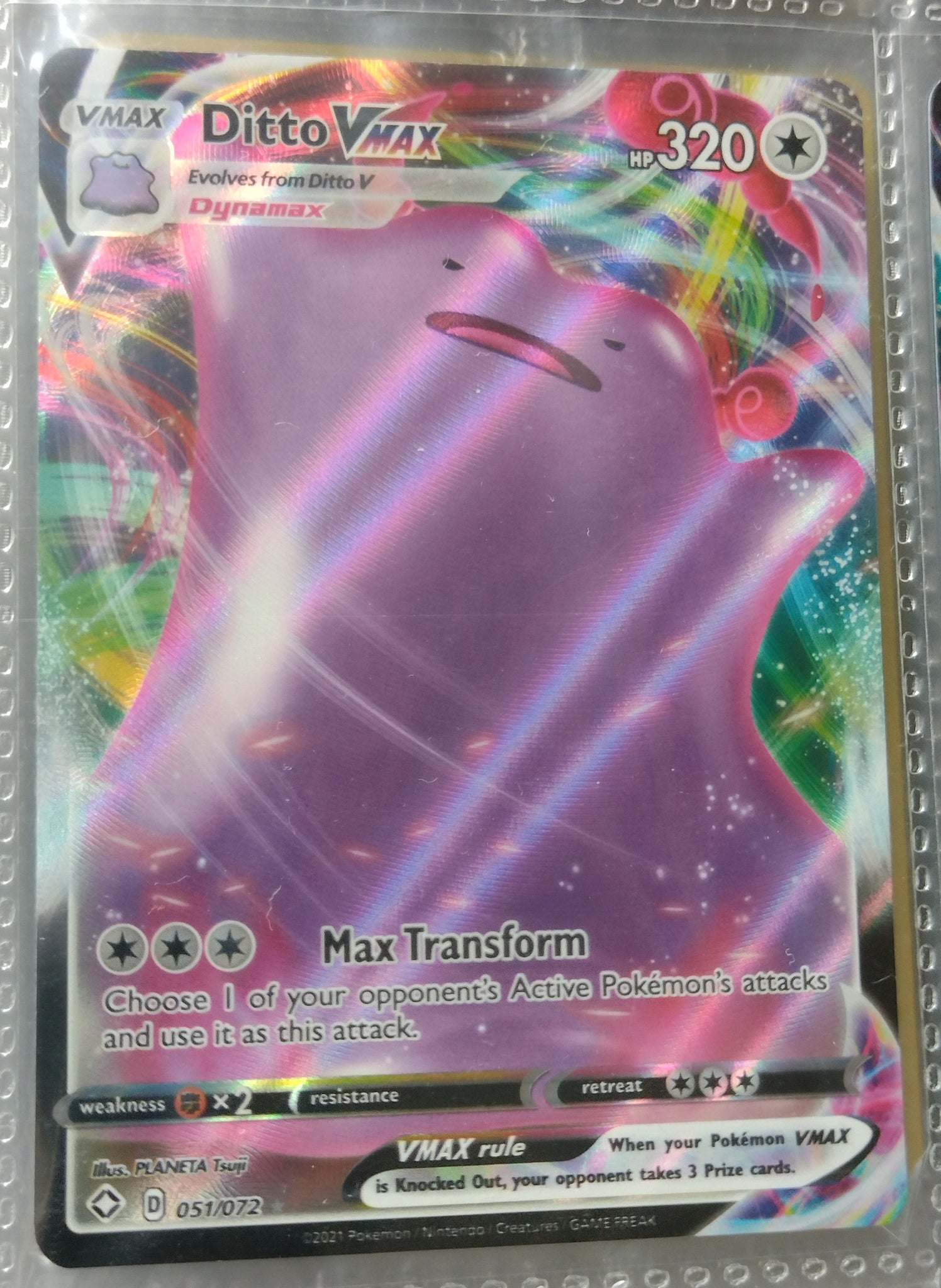shiny ditto vmax pokemon card Pokemon Sword and Shield Shining Fates