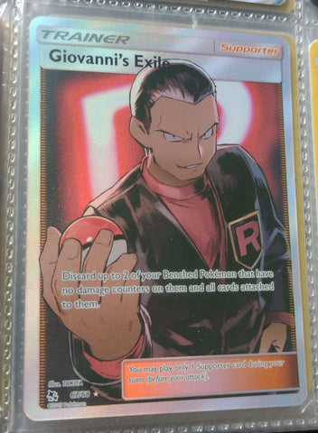 Pokemon Hidden Fates - Giovanni's Exile #067/068 Foil Trading Card