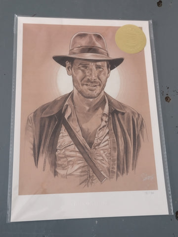 Indiana Jones Harrison Ford - Ruiz Burgos Limited Edition Print
