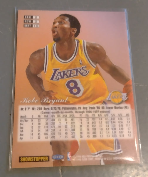 1997-98 Flair Showcase Kobe Bryant Sec 2 - Row 2 - Seat 18 Trading Card