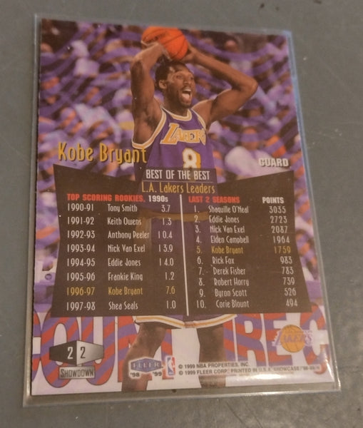 1998-99 Flair Showcase Passion Kobe Bryant Row 2 #2 Trading Card