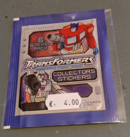 Transformers Generation One Collectors Stickers Pack