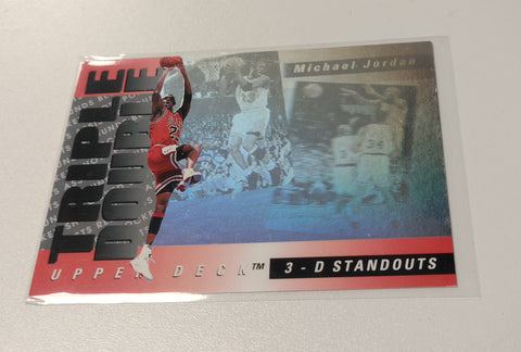 1993-94 Upper Deck Triple Double 3-D Standouts Michael Jordan #TD2 Trading Card