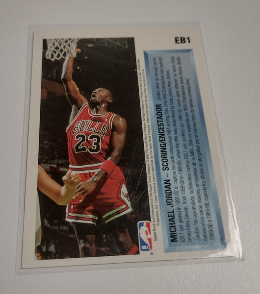 1992-93 Upper Deck Basketball Michael Jordan Award Winner #EB1 Hologram Trading Card (Spanish Edition)