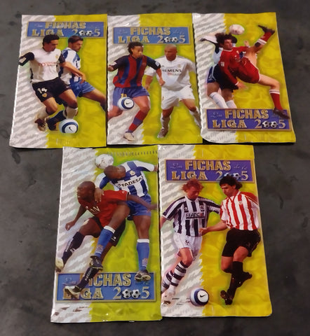 2005 Las Fichas de La Liga Mundicromo (5) Sealed Packs Variation Set