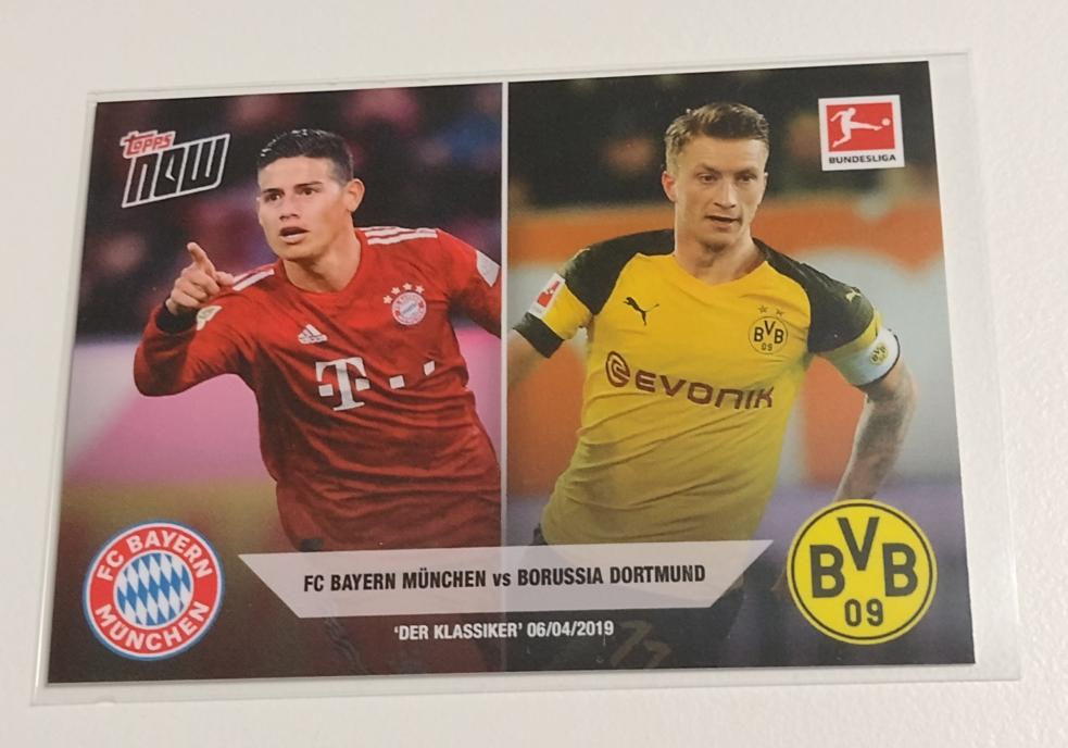 2018-19 Topps Now Bundesliga #99 FC Bayern München vs Borussia Dortmund Trading Card