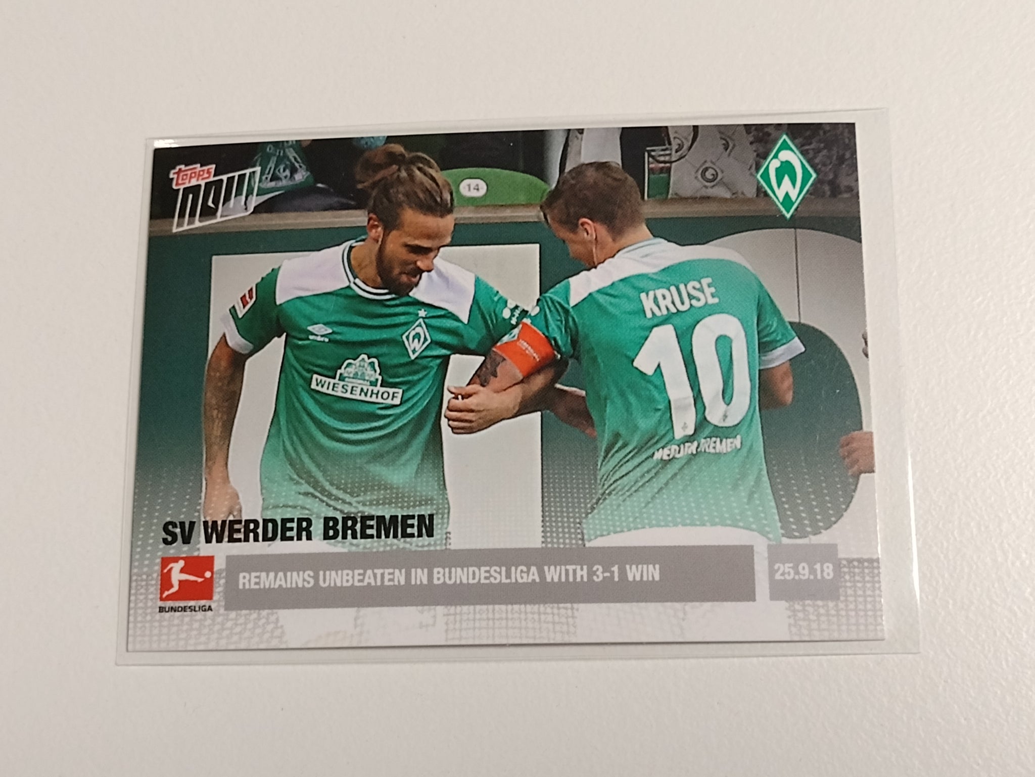 2018-19 Topps Now Bundesliga #15 SV Werder Bremen Trading Card