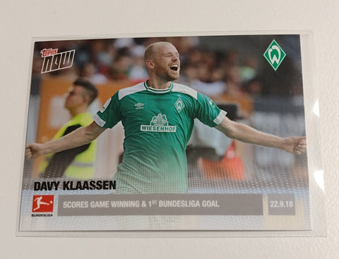 2018-19 Topps Now Bundesliga #13 Davy Klaassen Trading Card