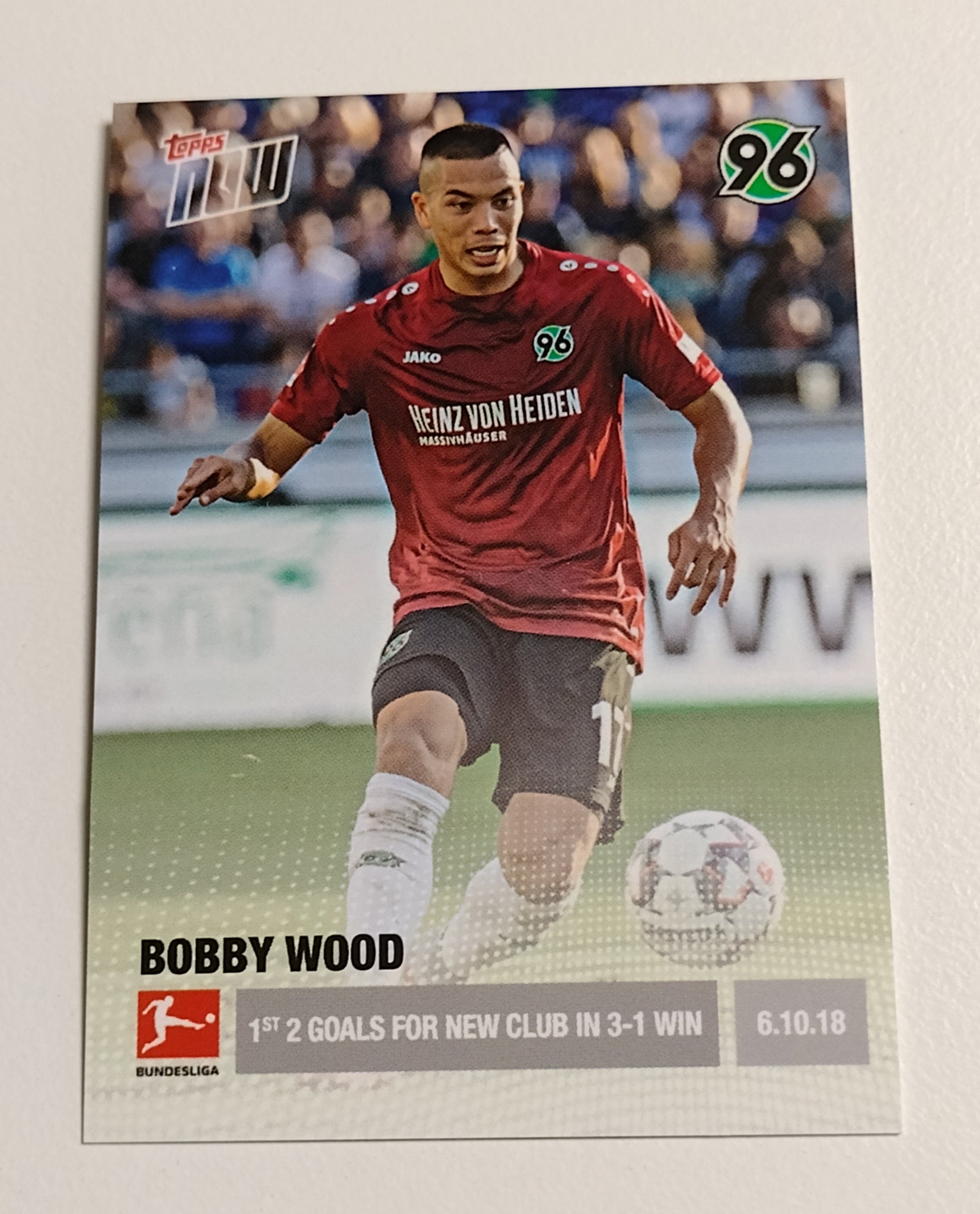 2018-19 Topps Now Bundesliga #23 Bobby Wood Rookie Card