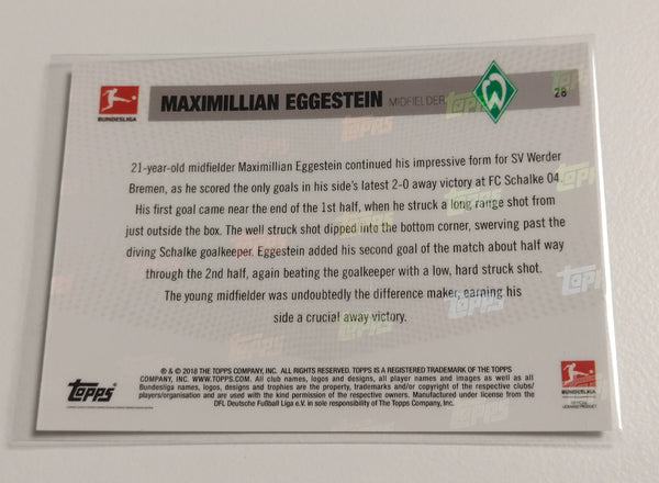 2018-19 Topps Now Bundesliga #28 Maximillian Eggestein Trading Card