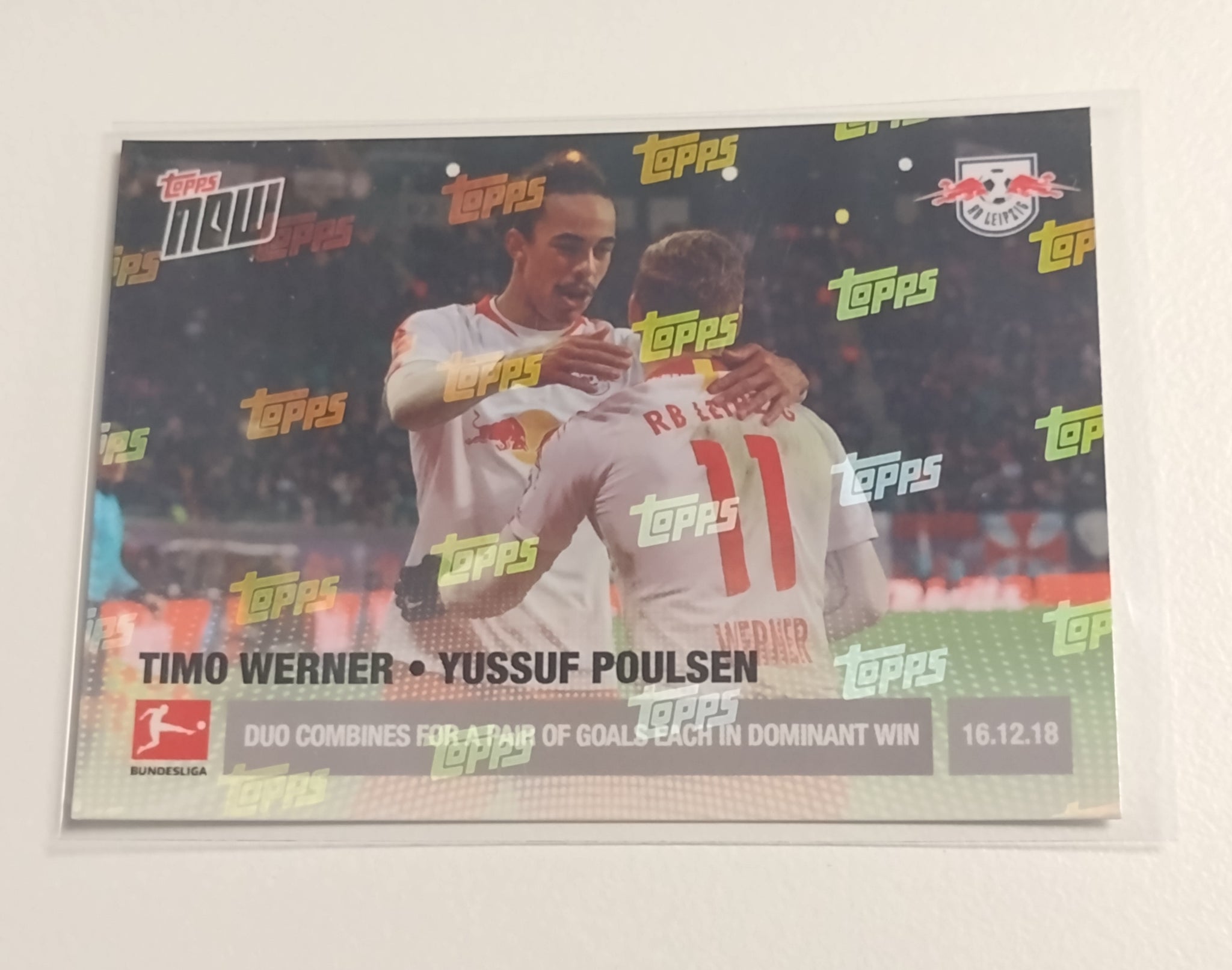 2018-19 Topps Now Bundesliga #53 Timo Werner/Yussuf Poulsen Trading Card