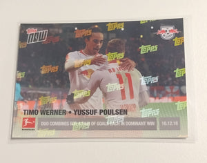 2018-19 Topps Now Bundesliga #53 Timo Werner/Yussuf Poulsen Trading Card