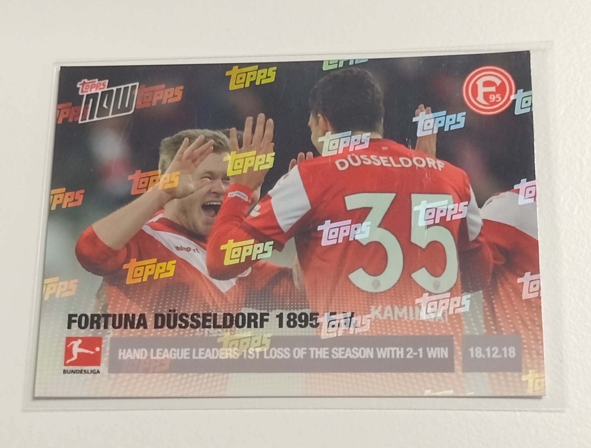 2018-19 Topps Now Bundesliga #54 Fortuna Düsseldorf 1985 E.V. Trading Card