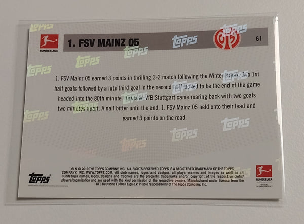 2018-19 Topps Now Bundesliga #61 1. FSV Mainz 05 Trading Card