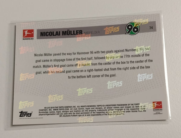 2018-19 Topps Now Bundesliga #74 Nicolai Muller Trading Card