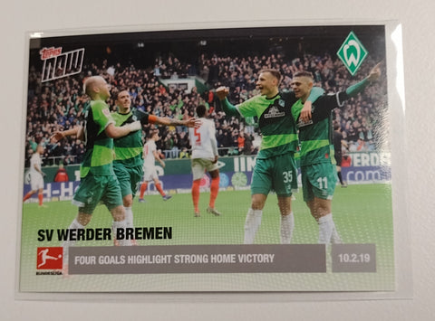2018-19 Topps Now Bundesliga #76 SV Werder Bremen Trading Card