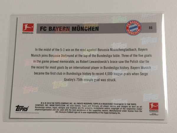 2018-19 Topps Now Bundesliga #86 FC Bayern München Trading Card