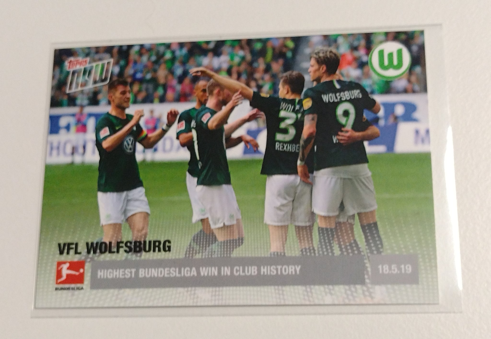 2018-19 Topps Now Bundesliga #125 VFL Wolfsburg Trading Card